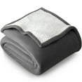 thumbnail image 3 of Bare Home Reversible Sherpa to Plush Bed Blanket (Twin/Twin XL, Gray), 3 of 4