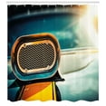 thumbnail image 3 of Ambesonne Vintage Shower Curtain, Retro Muscle Car Hood Art, 69"Wx84"L, Turquoise and Orange, 3 of 3