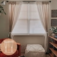 thumbnail image 6 of PULLIMORE 2 Pairs Curtain Tieback Ropes, Hand Hessian Rope Tiebacks with 2 Metal Screw Hooks for Home Drapes and Curtain Decor (White), 6 of 7