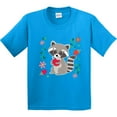 thumbnail image 3 of Inktastic Woodland Raccoon Spring Flowers Youth T-Shirt, 3 of 5