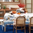 thumbnail image 5 of Waykingo Fall Harvest Double Border Waterproof 60” x 84” Beige Tablecloths, 5 of 5