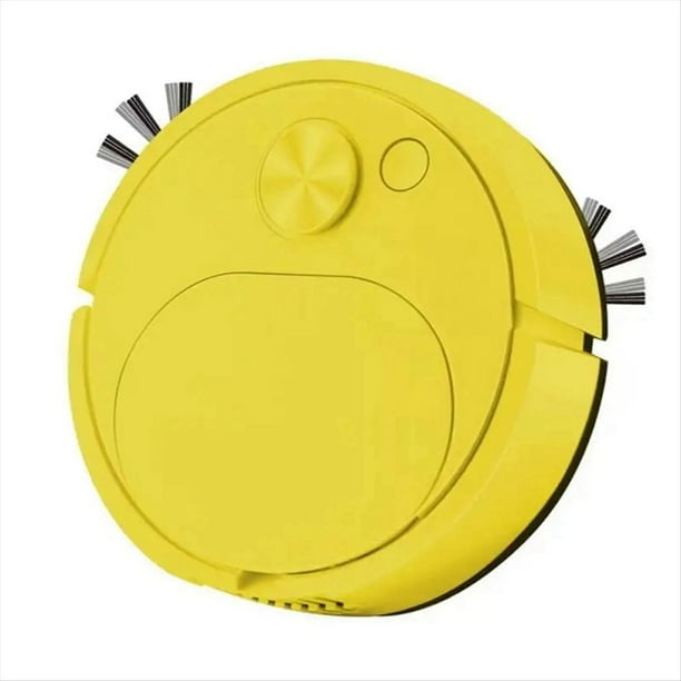 Aspiradoras AutomáTicas Carga USB Mini MáQuina de Limpieza Robot de Barrido Inteligente Aspiradoras,Amarillo