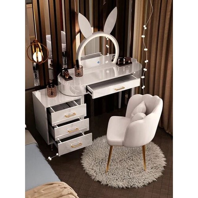 Bedroom Mirror Dressers Nightstand Vanity Chair Shelf Storage Dressers Organizer Corner Comoda Pra Quarto Vanity Accessories My Lux Decor Round