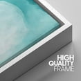 thumbnail image 4 of PixonSign Framed Wall Art Set Vibrant Teal Pastel Paint Stroke Landscape Gradient Color Abstract Canvas Print Modern Art Decoration for Living Room, Bedroom, Office -24"x36"x3 Panels White, 4 of 5