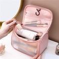 thumbnail image 2 of Bolsas de cosméticos de viaje translúcidas para mujer, neceser de Pvc con cremallera, resistente al agua, organizador de artículos de aseo, estuche de belleza LIUWENJING unisex, 2 of 2