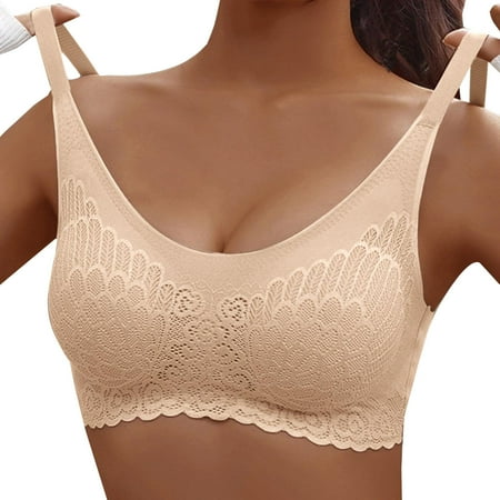 Women s Latex Lace Bra Wings Pattern Seamless Bras Wireless Push-up Bralette Sports Bra Everyday Underwear