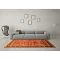 thumbnail image 3 of Ahgly Company Indoor Round Oriental Orange Industrial Area Rugs, 5' Round, 3 of 4