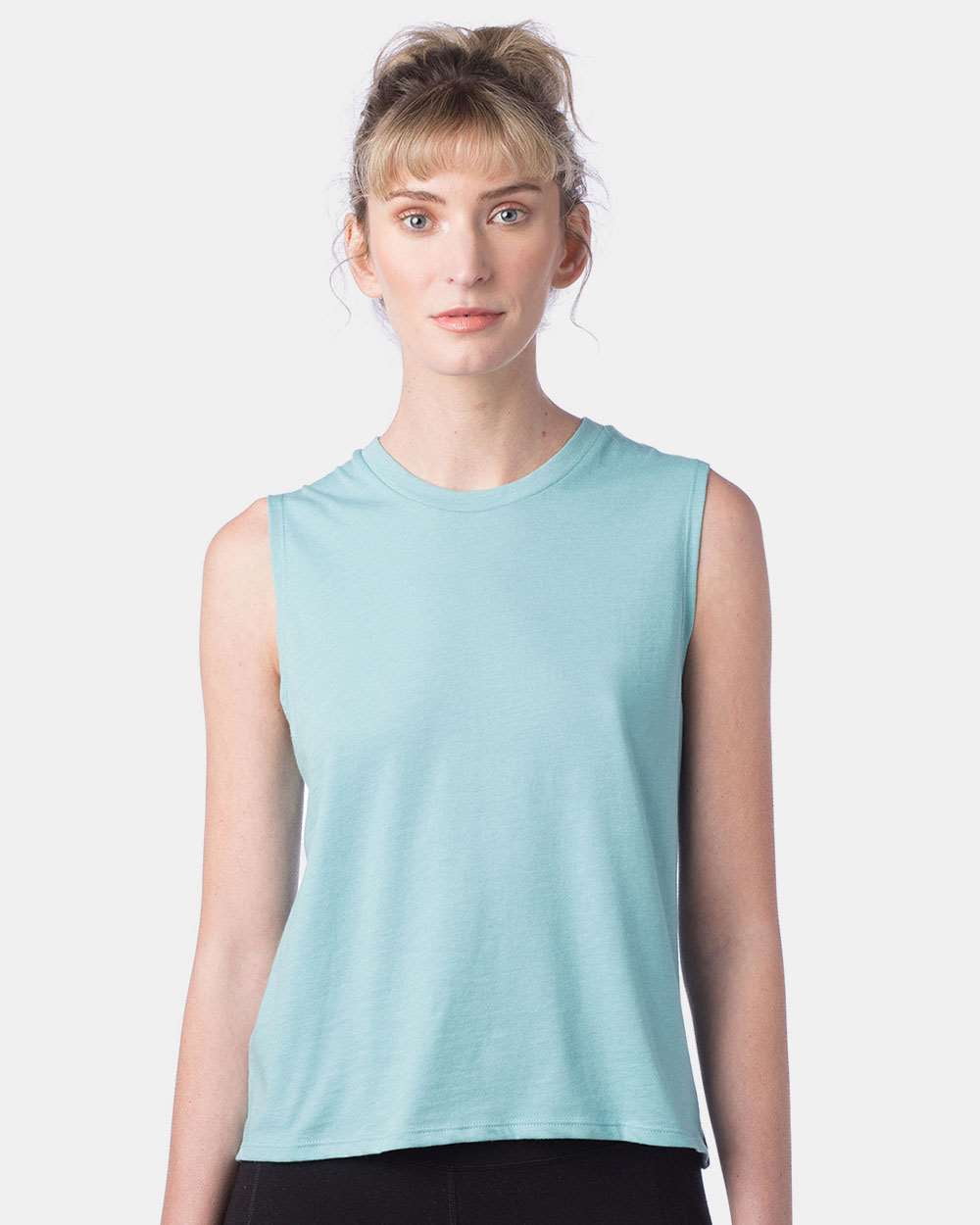 alternative women's cotton jersey go to crop muscle tank