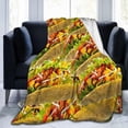 thumbnail image 4 of Taco Blanket Taco Tuesday Throw Blankets for Girls Boys Funny Tacos Fleece Cozy Throws Warm Soft Fuzzy Mexican Food Plush Stuff for Bedding Sofa Bed Decor Gifts for Taco Lovers Kids Men Women 50"x40", 4 of 4