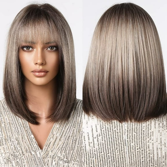 UTOURS Short Bob Wigs For Black Women Blonde Wig Synthetic Heat Resistant Wig Natural Hair For Girl Use