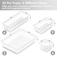 thumbnail image 2 of 23 PCS Clear Plastic Drawer Organizers Set, CHEFSTORY 4-Size Versatile Bathroom and Vanity Trays, 2 of 7