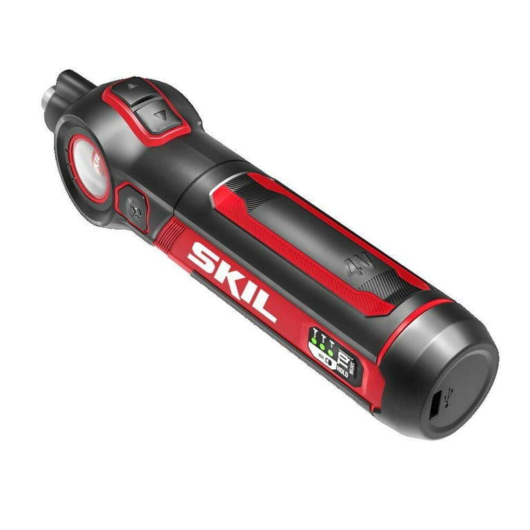 Skil Twist 2.0 Electric Cordless Power Screwdriver 4V Rechargeable Battery with 28 Pc Bit Kit Walmart