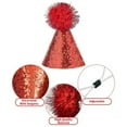 thumbnail image 6 of 10 Counts glitter mini party hat set - Adjustable elastic band mini cone hats, suitable for puppies, plush toys, cupcake decorations (0.9 x 1.9 inches, 10 colours ), 6 of 10