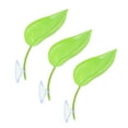 thumbnail image 1 of Hojas de Hábitat Artificial de Bargains Únicos Decoración de Planta Artificial con Ventosas Decoración de Tanque de Reptiles para Gecko Leopardo Ranas Lagartos Verde 3 Pcs, 1 of 6