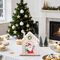thumbnail image 3 of Christmas Table Decorations Wooden House Desktop Party Festive, 3 of 6
