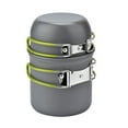 thumbnail image 4 of Ensemble de Batterie de Cuisine de Camping, Casserole de Camp en Aluminium Allo pour Aliments Poignée Orange, Poignée Verte, 4 of 8