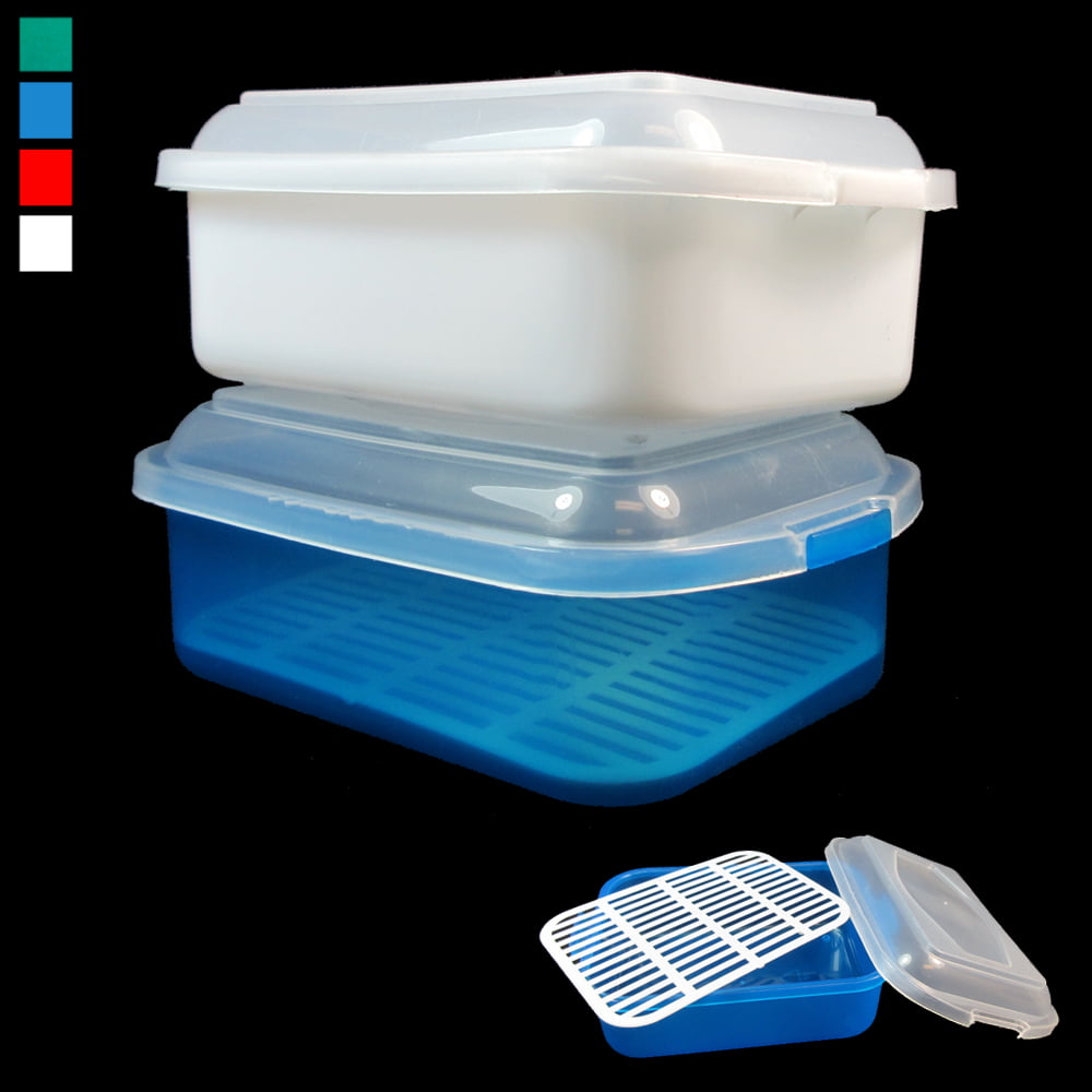 2PC Portable Travel Soap Dish Box Case Holder Container