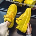 thumbnail image 5 of [Laceup Sneakers] Men's Vibrant Lime Green Skate Shoes - Thick Sole, Height-Boosting, Versatile Candy Color Casual Sneakers with Durable PU Upper & PVC Sole, Comfortable Fabric Lining, 5 of 5