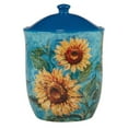 thumbnail image 3 of Certified International Golden Sunflowers 3-Piece Earthenware Kitchen Canisters Set, 3 of 4