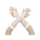 thumbnail image 1 of Guantes de red para mujer INSPIRE CHIC, guantes sin dedos de encaje elástico hasta el codo con bucle para los dedos, talla única, color blanco, 1 of 7