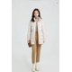 thumbnail image 1 of Chaqueta de plumón de otoño e invierno para mujer, abrigo de moda de plumón de pato blanco de doble cara de color fino unido de longitud media a juego, 1 of 2