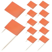 RENACLIPY Orange Party Toothpick Flags, Unique Design, 100 Pieces, Decorative Picks for Food, , Appetizers, Party Supplies