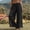 Black, variant on LEBONYARD Womens Pants with Pockets,Women's Casual Loose Linen Solid Color Casual Trousers Coffee S