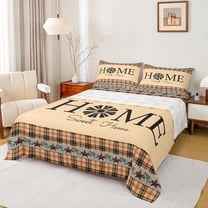 Homewish Retro Vintage Full Size Sheets 4-Piece for Teens Adults,Cottage Cabin Breathable Bed Sheets,Geometric Plaid Grid Lightweight Sheet Sets,Breathable Home Decor