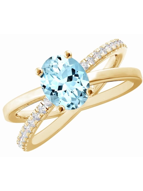 1 Carat Oval Natural Emerald and Diamond Engagement Ring (0.5ct Center, AAAA Heirloom Quality) RIPS44W7AM 14K Yellow Gold