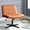 Brown, variant on Vitesse Armless Office Desk Chair No Wheels,Fabric Padded Modern Swivel Vanity Chair,Height Adjustable Wide Seat Computer Task Chair for Home Office