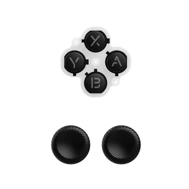 Odin 2 Game Console Joystick Cap & Key Replacement Kit, High-Quality Rocker Caps with XABY Buttons, Durable Protective Covers for Handheld Gaming Console, Black Plastic
