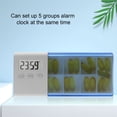thumbnail image 3 of Pill Dust-proof Separated Pill Organizer Pill Box Case Electronic Timer Alarm Clock Reminder Medicine Storage Dispenser, 3 of 7