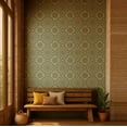 thumbnail image 2 of S4Sassy Self-Stick Decorative Boho Wallpaper, Mandala Pattern Wall Paper, Textured Vinyl Waterproof Contact Paper, Green, 25"X 360" Removable Renter Friendly Walls Covering For Bedroom, Dining Room, 2 of 8