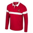 thumbnail image 2 of Men's Colosseum  Red Maryland Terrapins Too Cool For School Long Sleeve Polo, 2 of 3