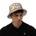 thumbnail image 4 of Kll Strawberry Bucket Hat for Women Men Packable Travel Beach Sun Hat Outdoor Rave Accessories Reflective Fisherman Cap, 4 of 6