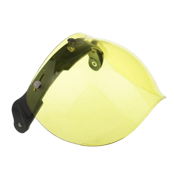 Casco Visor Cola Visera del casco de la motocicleta Up Down Lens Amarillo