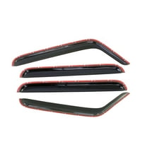 Tuqiang in-Channel Sun Rain Guards Window Visor For 2007-2018 Jeep Wrangler 4-Door Black 4PCS