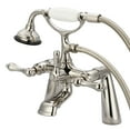 thumbnail image 2 of Water Creation Lever Handles Brass Tub Faucets in Polished Nickel, 2 of 6