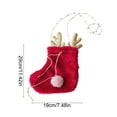 thumbnail image 3 of Bolsas de Regalo para Medias Navideñas, de Poliéster Rojo, para Adornos Navideños, Decoración Navideña, Bolsa de Gran Capacidad, Duradera, de Tela Suave, para El Hogar, La Chimenea, Fiestas, Uso Esco, 3 of 6