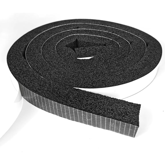Foam Weather Stripping Door Seal Strip - 1 in x 1 in, Strong Adhesive Foam Insulation Tape for Doors and Windows, AC Gap Filler, Weatherproof, High Resilience, Noise Reduction