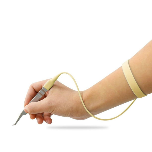Pinzas para pestañas, pulsera protectora, suave, flexible, estirable para salón de maquillaje, artista de maquillaje, suministros de extensión de Amarillo Baoblaze Protector Pinzas