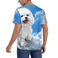 thumbnail image 2 of Rateoe Cute Cloud Bichon Frise Pattern Men’s Baseball Short Sleeve Polo Shirt, Midweight Men's Shirt Golf Shirt Polo Shirts Quick Dry Short-4X-Large, 2 of 7