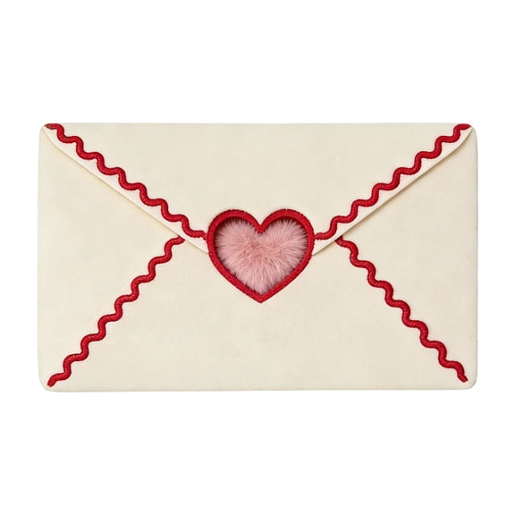 Envelope Shaped Area Rug, 50x80cm Soft Heart LOVE Floor Carpet Mat for Bedroom, Living Room, Nursery, Valentine's Day Gift, Home Decor, Non- Backing, 6 Styles (Size & Style as Pictured)