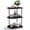 Black, variant on 3-Tier Narrow Side Table with Wheels Small Coffee Accent Table for Living Room
