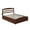 Walnut, variant on AFI Warren Solid Wood Platform Bed with Footboard and Twin XL Trundle Walnut Queen