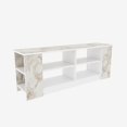 thumbnail image 2 of Space 55'' Modern TV Stand Console Table Entertainment Center for Up to 65'' TVs Marble White Finish, 2 of 6