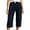 Navy, variant on Tsesme Corduroy Capris for Women Drawstring Elastic Waist Cropped Trousers with Pockets Fall Loose Fits Comfy Bottom Daily Wear