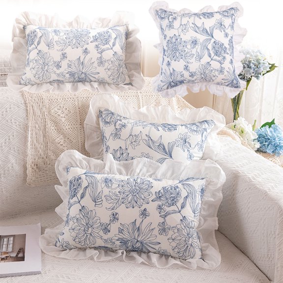 PRETXORVE Soft Decorative Throw Pillows Covers Bedside Pillowcase Living Room Sofa Cushion Office Waist Sofa Pillowcase Soft Decorative Throw Pillows Covers