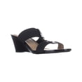 thumbnail image 1 of Womens naturalizer Hayden T-Strap Wedge Sandals, Black, 1 of 5