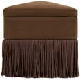 thumbnail image 5 of Meridian Furniture Trivoli Brown Velvet Ottoman/Stool, 5 of 8